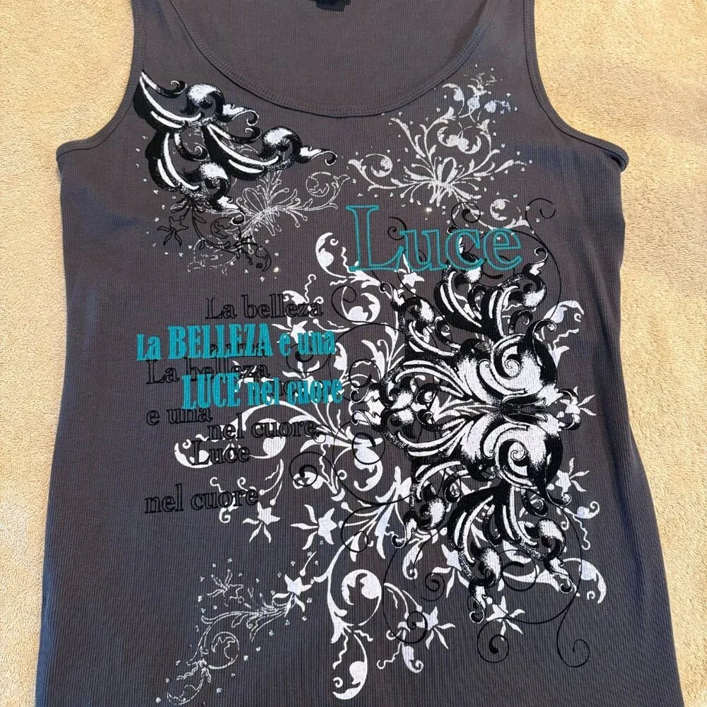 NWT Ransom Graphic Ribbed Knit Tank Top, size XL - Picture 2 of 10